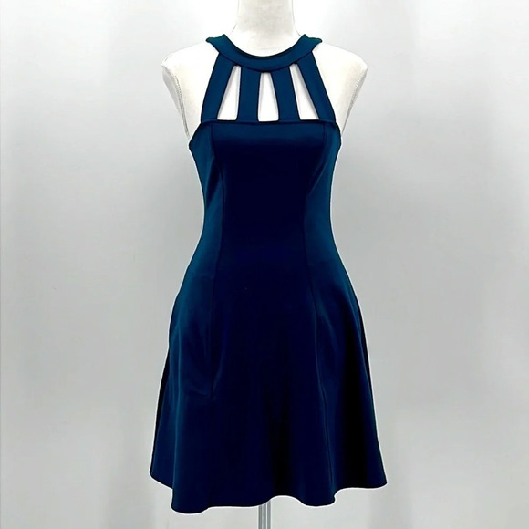 Free People Beach Cage Halter Dress in Teal - Size XS - Picture 1 of 7